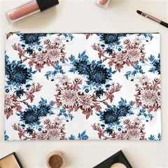 Blue And Rose Flowers Cosmetic Bag (xxl) by goljakoff