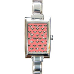 Friend Of My Better Days - Pink - By Larenard Rectangle Italian Charm Watch by LaRenard