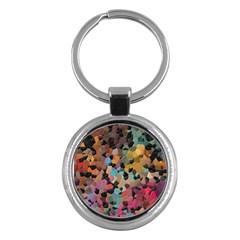 Mosaic Pieces                                                    Key Chain (round) by LalyLauraFLM