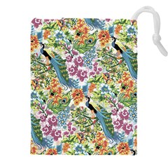 Peacock Pattern Drawstring Pouch (4xl) by goljakoff