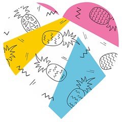 Modern Pineapples Wooden Puzzle Heart by goljakoff