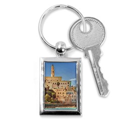 Old Jaffa Cityscape, Israel Key Chain (rectangle) by dflcprintsclothing