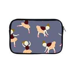 Cute  Pattern With  Dancing Ballerinas On The Blue Background Apple Macbook Pro 13  Zipper Case by EvgeniiaBychkova