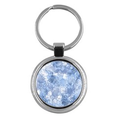 Blue Alcohol Ink Key Chain (round) by Dazzleway