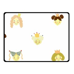 Cute Delicate Seamless Pattern With Little Princesses In Scandinavian Style With Texture Of Natural Fleece Blanket (small) by EvgeniiaBychkova