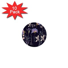 Butterflies And Flowers Painting 1  Mini Buttons (10 Pack)  by ArtsyWishy