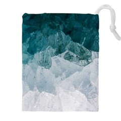 Blue Waves Drawstring Pouch (4xl) by goljakoff