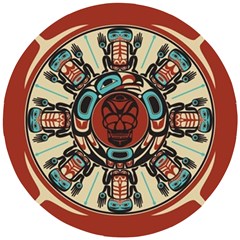 Grateful-dead-pacific-northwest-cover Wooden Puzzle Round by Sapixe