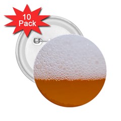 Beer Foam Bubbles Alcohol  Glass 2 25  Buttons (10 Pack)  by Amaryn4rt