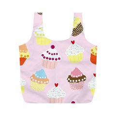 Cupcakes Full Print Recycle Bag (m) by beyondimagination