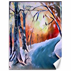 Paysage D hiver Canvas 18  X 24  by sfbijiart