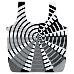 Nine Bar Monochrome Fade Squared Wheel Full Print Recycle Bag (xl) by WetdryvacsLair