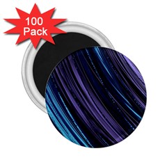 Blue And Purple Stripes 2 25  Magnets (100 Pack)  by Dazzleway