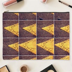 Yellow, Traffic, Cone, Arrow, Cracks, Asphalt  Cosmetic Bag (xxxl) by ScottFreeArt