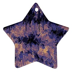 Purple And Yellow Abstract Ornament (star) by Dazzleway