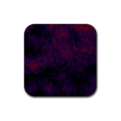 Red And Purple Abstract Rubber Coaster (square)  by Dazzleway