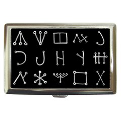 Heinrich Cornelius Agrippa Of Occult Philosophy 1651 Malachim Alphabet Collected Inverted Square Cigarette Money Case by WetdryvacsLair