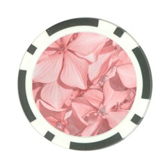 Coral Colored Hortensias Floral Photo Poker Chip Card Guard (10 Pack) by dflcprintsclothing