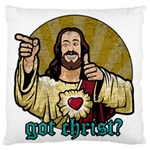 Buddy Christ Large Flano Cushion Case (Two Sides) Front