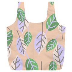 Leaf Pink Full Print Recycle Bag (xxl) by Dutashop