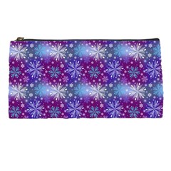 Snow Blue Purple Tulip Pencil Case by Dutashop