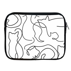 Cats Line Art  Apple Ipad 2/3/4 Zipper Cases by Sobalvarro