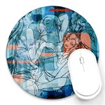 Retro Girls Round Mousepads Front