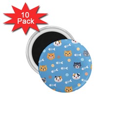 Cute Cat Pattern 1 75  Magnets (10 Pack)  by ExtraAwesomeSauce