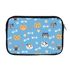 Cute Cat Pattern Apple Macbook Pro 17  Zipper Case by ExtraAwesomeSauce