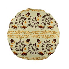 Decorative Flowers Standard 15  Premium Flano Round Cushions by Eskimos