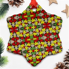 Leaves Pattern Ornament (snowflake) by ExtraAwesomeSauce