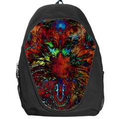 Boho Hippie Trippy Floral Pattern Backpack Bag by CrypticFragmentsDesign