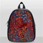 Phoenix in the Rain Abstract Pattern School Bag (Small) Front