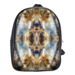 Retro Hippie Vibe Psychedelic Silver School Bag (xl) by CrypticFragmentsDesign