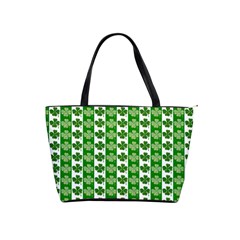 Clover Leaf Shamrock St Patricks Day Classic Shoulder Handbag by Dutashop