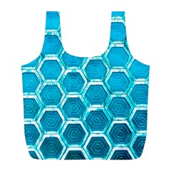 Hexagon Windows Full Print Recycle Bag (l) by essentialimage365