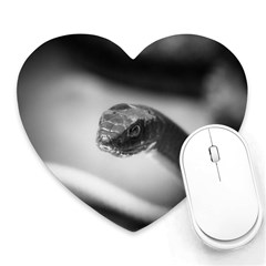 Black And White Snake Heart Mousepads by ExtraAwesomeSauce