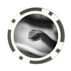 Black And White Snake Poker Chip Card Guard by ExtraAwesomeSauce