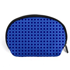 Basket Weave Basket Pattern Blue Accessory Pouch (large) by Dutashop