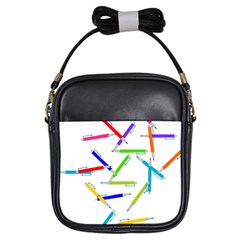 Pen Pencil Color Write Tool Girls Sling Bag by Dutashop