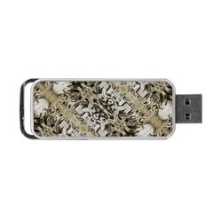 Vintage Ornate Interlace Pattern Portable Usb Flash (one Side) by dflcprintsclothing