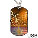 Pheonix Rising Dog Tag USB Flash (One Side) Front