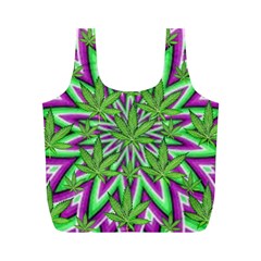 Purple, White, Green, Marijuana, Leaves, Cbdoilprincess  5de76707-e767-40d0-a70d-e7c36407f0a3 Full Print Recycle Bag (m) by CBDOilPrincess1