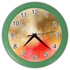 Gold Drops Color Wall Clock by goljakoff