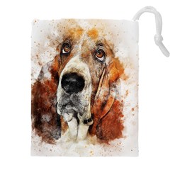 Dog Paint Drawstring Pouch (4xl) by goljakoff