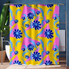 Folk Floral Pattern  Abstract Flowers Print  Seamless Pattern Shower Curtain 60  X 72  (medium)  by Eskimos