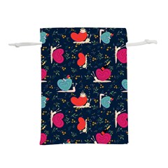 Romantic Snails Lightweight Drawstring Pouch (l) by SychEva