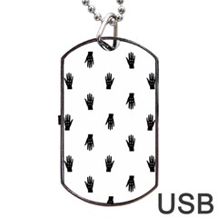 Vampire Hand Motif Graphic Print Pattern Dog Tag Usb Flash (one Side) by dflcprintsclothing