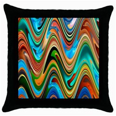 Icecreams2 Throw Pillow Case (black) by PollyParadise