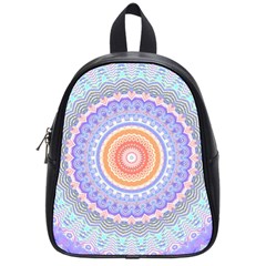 Pretty Pastel Boho Hippie Mandala School Bag (small) by CrypticFragmentsDesign